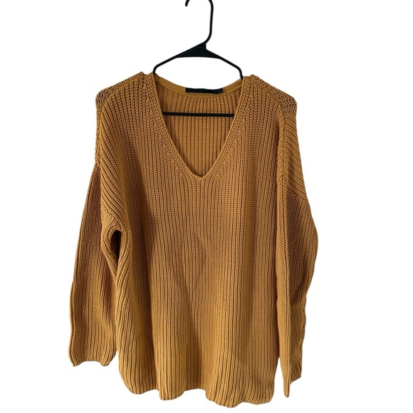 Jenni Kayne Cotton Cabin Sweater in Mustard - Picture 5 of 10